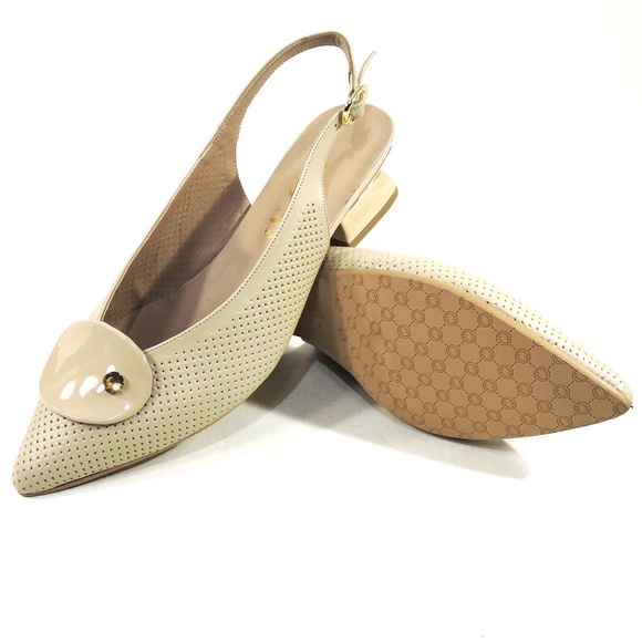 ALESSANDRO DI MARIA 🇮🇹 WOMEN'S BEIGE LEATHER COMFORT SUMMER SANDALS - Picture 6 of 7